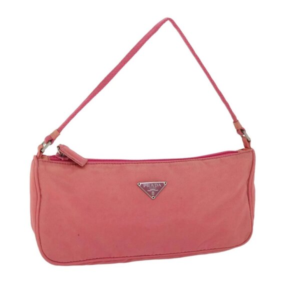 PRADA Accessory Pouch Nylon Pink Auth 54784 - Picture 1 of 15